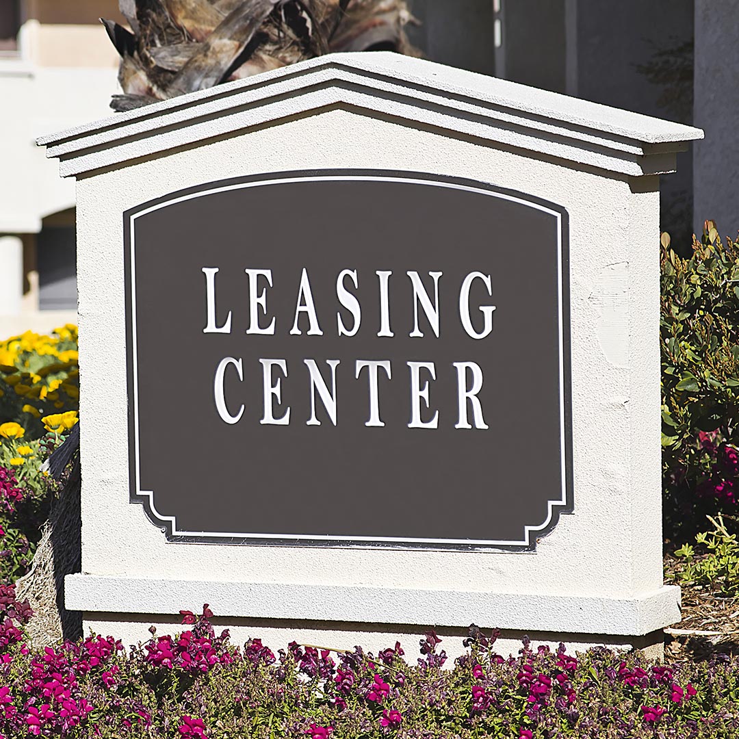 leasing center sign