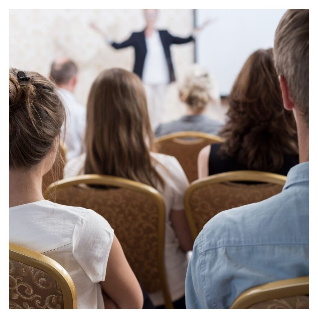 People at a training