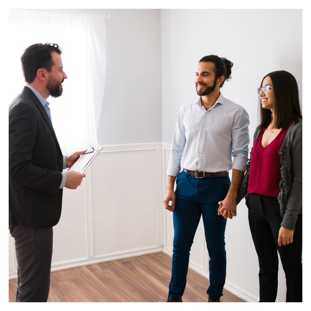 Leasing agent with potential tenants