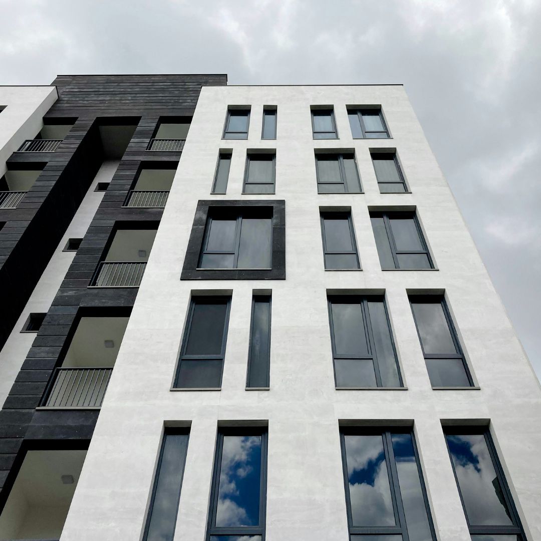 apartment complex exterior